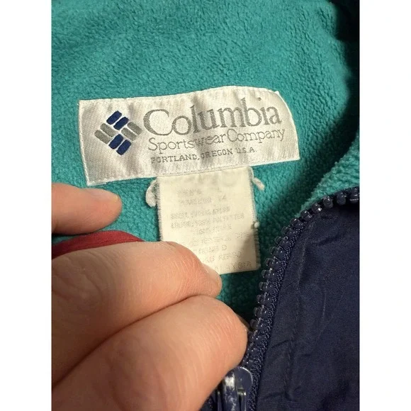 Vintage Columbia Jacket L Gorpcore‎ 80s Radial Sleeve Full Zip Blue Outdoor - Picture 3 of 8